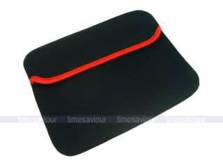 Black Red Neoprene Sleeve for 10 Laptop Netbook Acer Aspire One Asus 