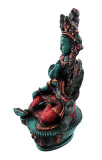Buddhist Green Tara Resin Statue Mother Goddess  