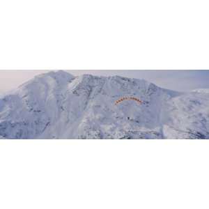 Person Parachuting over a Mountain Range, Valdez Cordova Census Area 