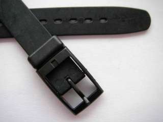 Replacement black plastic watch band for Swatch  