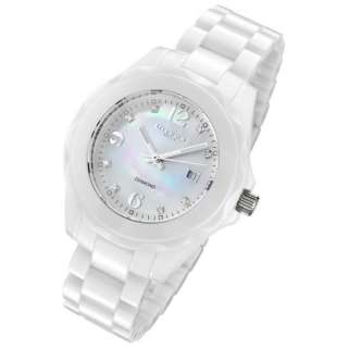 Cirros Milan Ladies White Ceramic Watch with Diamonds 2418L W  