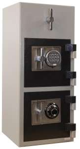   rotary hopper cash deposit drop safe double door with keypad and