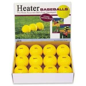 12 Count Yellow Pitching Machine Baseballs by Heater Sports  