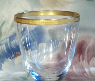 Lenox China Gold Encrusted TUXEDO Crystal Wine Glass Reduced Price 