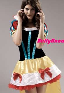 Fairy Tale Snow White Halloween Cosplay Costume Ladies Fancy Dress One 