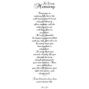  In Loving Memory Vellum Quotes: Kitchen & Dining