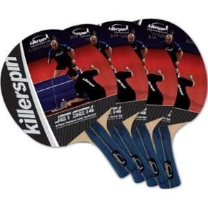 Killerspin Table Tennis Racket Jet Set   4 Paddles 6 Balls 