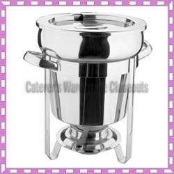 STAINLESS 7 QT. SOUP WARMER SOUP CHAFER, SET/2  