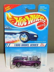 Hot Wheels 58 Corvette Coupe #341 #2015 Purple 7 Spoke  