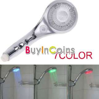 Automatic 7 Color LED Shower Head Sprinkler Temperature Sensor 