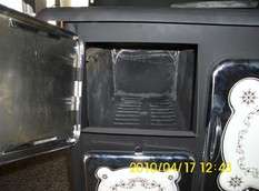 Wood Burning Cook Stove, Warmer Cabinet, Chrome  