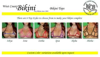 Style 501 G String Bikini and Top from West Coast Bikini Made in the 