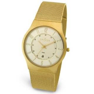   Mens Steel Collection Gold Tone Mesh Stainless Steel Watch #233XLGG