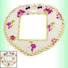 Fuchsia Flower Pattern Heart Shape Fabric Cover for Switch Plate