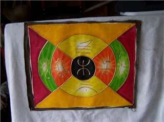 Art Original Painting Taino Indian Symbols Dominican Republic  