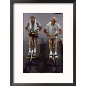  Workout Partners on Rowing Machines Collections Framed 