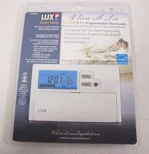 LUX SMART TEMP TX1500E 5 1 1 PROGRAMMABLE THERMOSTAT NEW  