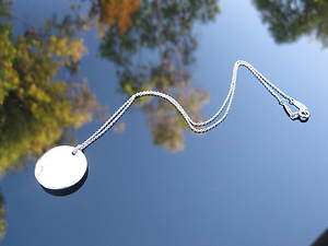 Tiffany & Co Silver Peretti Round Disc Circle Pendant Necklace  
