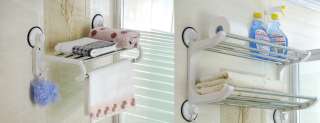 White Wall Bathroom Towel Shelf Rack Kitchen Bar Storage Organizer 