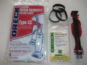 Oreck CC Vacuum Bags CCPK8 +Scents+Roller Brush+belts  