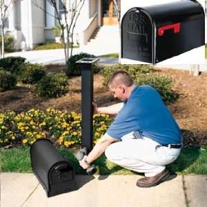  Vandal Proof Mailbox with Universal Post   Black