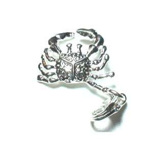  Sterling Silver King Crab Cancer Pendant Charm Themed Jewelry 