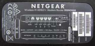 NETGEAR DGN2000 4 Port Wireless N ADSL2+ Modem Router ADSL Connection 