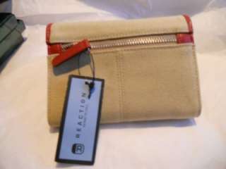 Kenneth Cole Reaction Khaki & Red Credit Card Wallet  