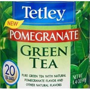 Tetley Pomegranate Green Tea Bags 20 ct   6 Pack  Grocery 