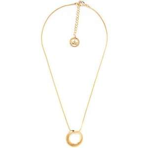  Trifari Gold Tone Circle Pendant Necklace Jewelry
