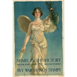 Professionally Framed Share in the Victory Buy War Savings Stamps WWI 