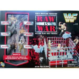  WWF Raw Is War Action Ring and Figures Stone Cold Steve 